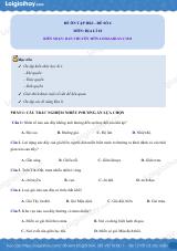 Đề kiểm tra học kì 1 Địa lí 10 - Đề số 4